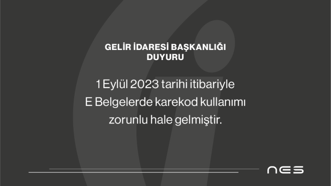 E Belgelerde Karekod Kullanım Zorunluluğu(17.08.2023)