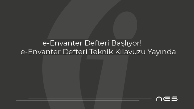 e-Envanter Defteri Teknik Kılavuzu Yayımlandı